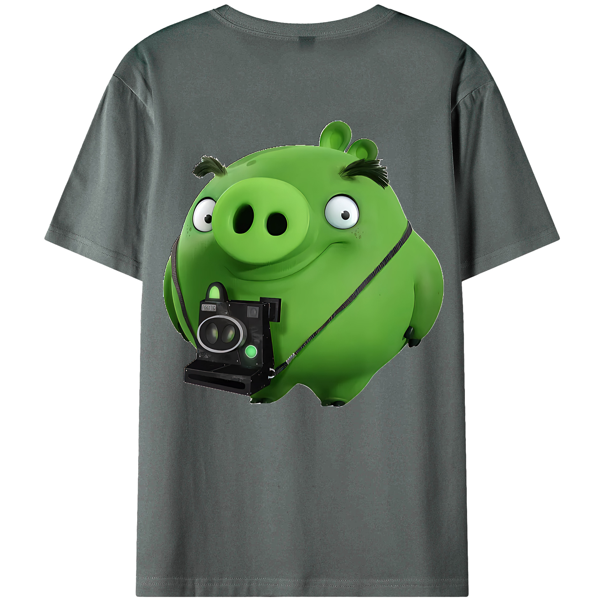 （画像用） Angry Birds アングリーバード 綿100％ メンズ半袖Tシャツ（バックプリント） 通気性